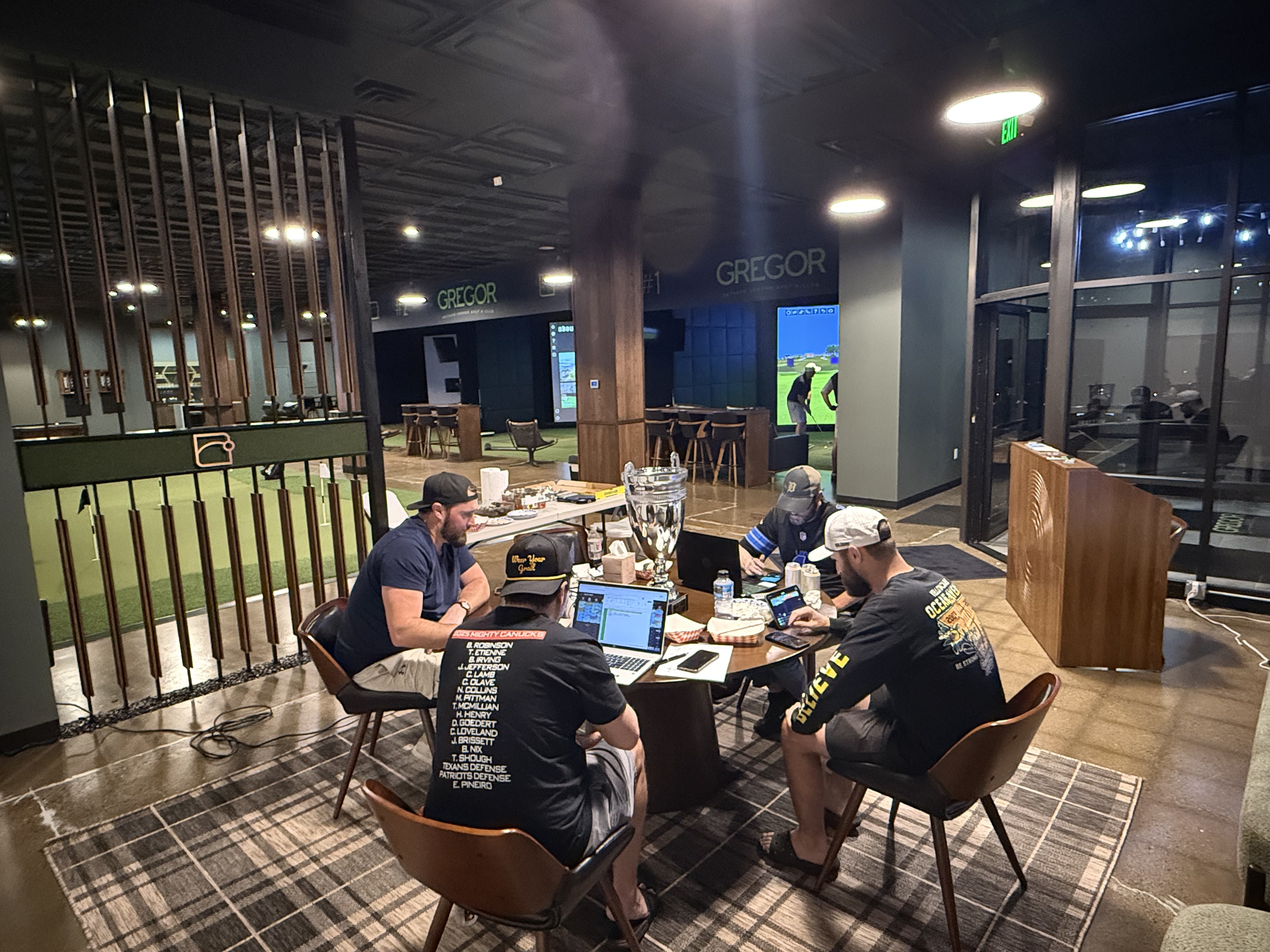 Fantasy football draft night at The Gregor Clawson