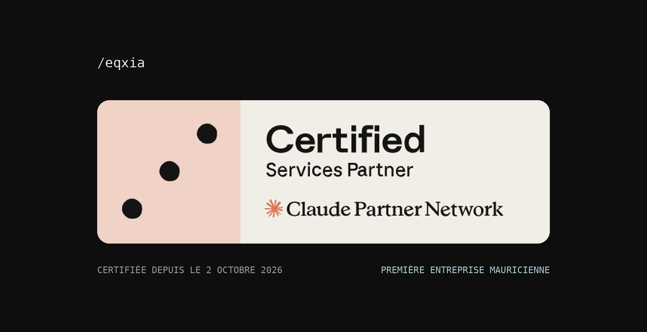 Badge Claude Partner Network, Certified Services Partner